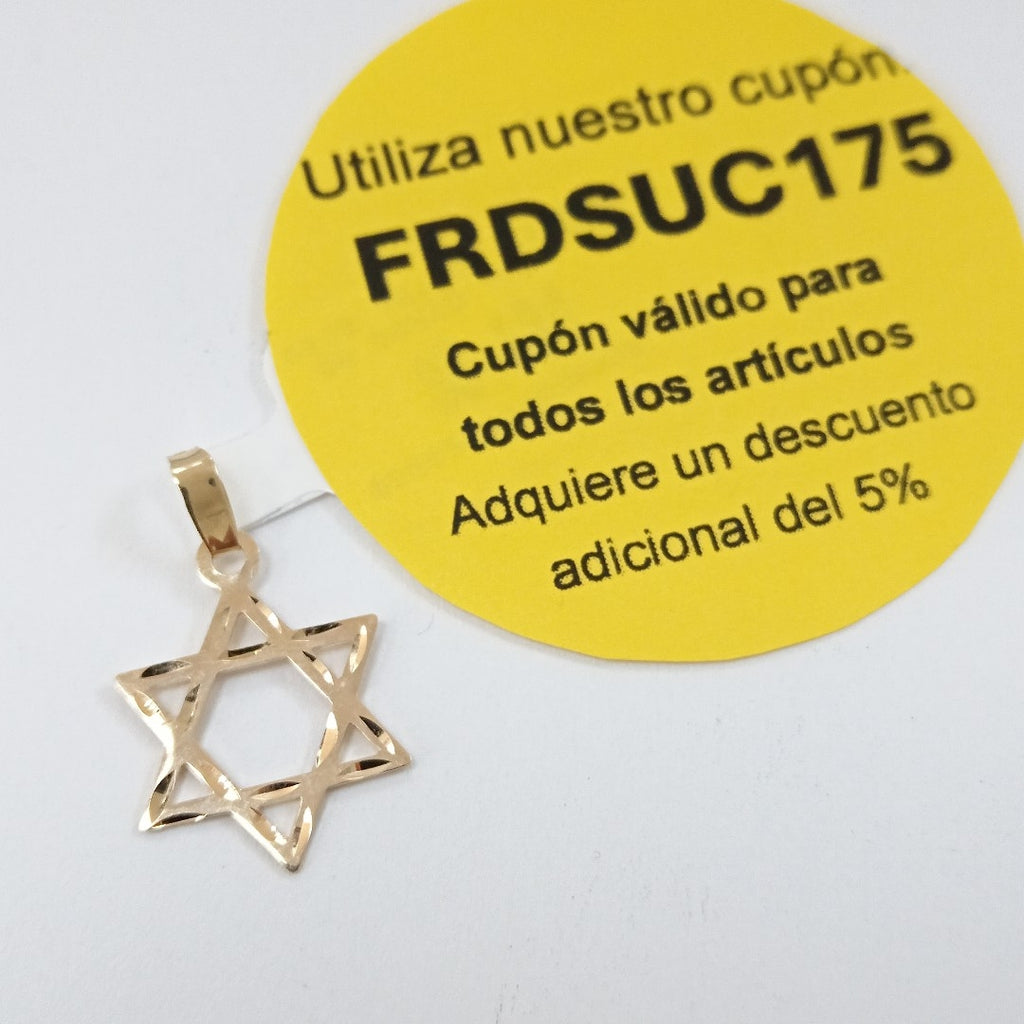 DIJE TEJIDO ESTRELLA DE DAVID 14K 0.5 GR (NUEVO)