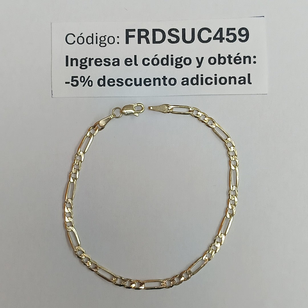 PULSERA TEJIDO 3X1 14K 18 CM 2.6 GR (NUEVO)