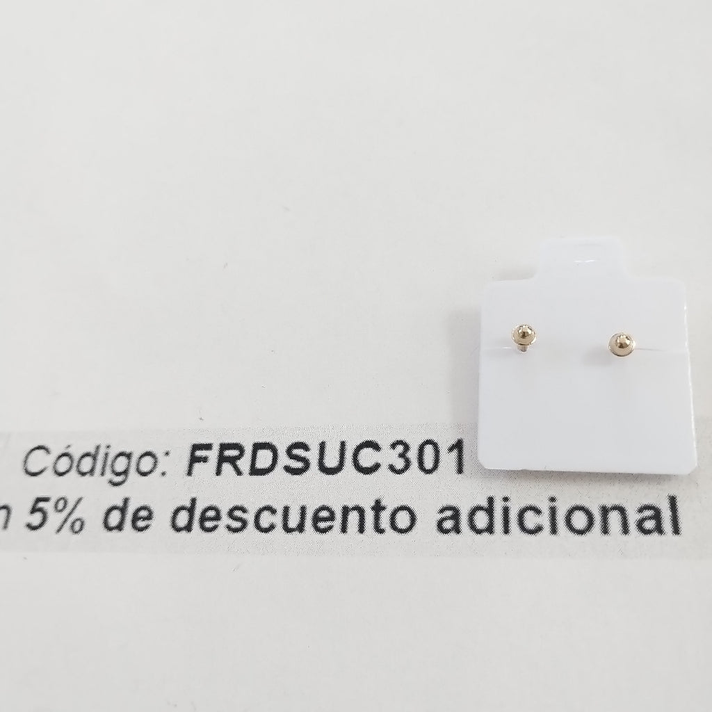 BROQUELES BROQUEL FIG CORAZON C CIRCONIA 14K 0.2603 GR (NUEVO)