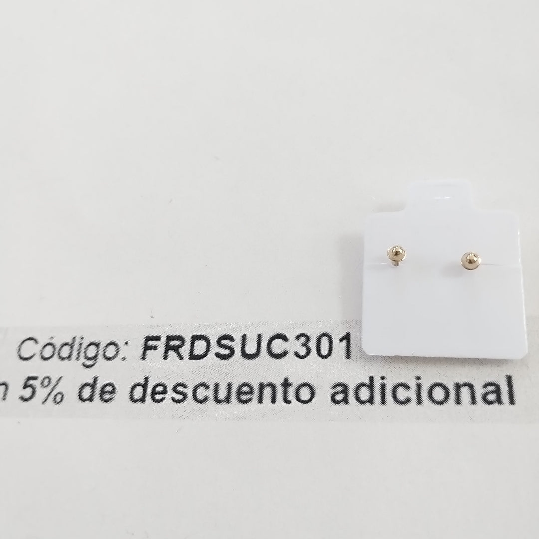 BROQUELES BROQUEL FIG CORAZON C CIRCONIA 14K 0.2603 GR (NUEVO)