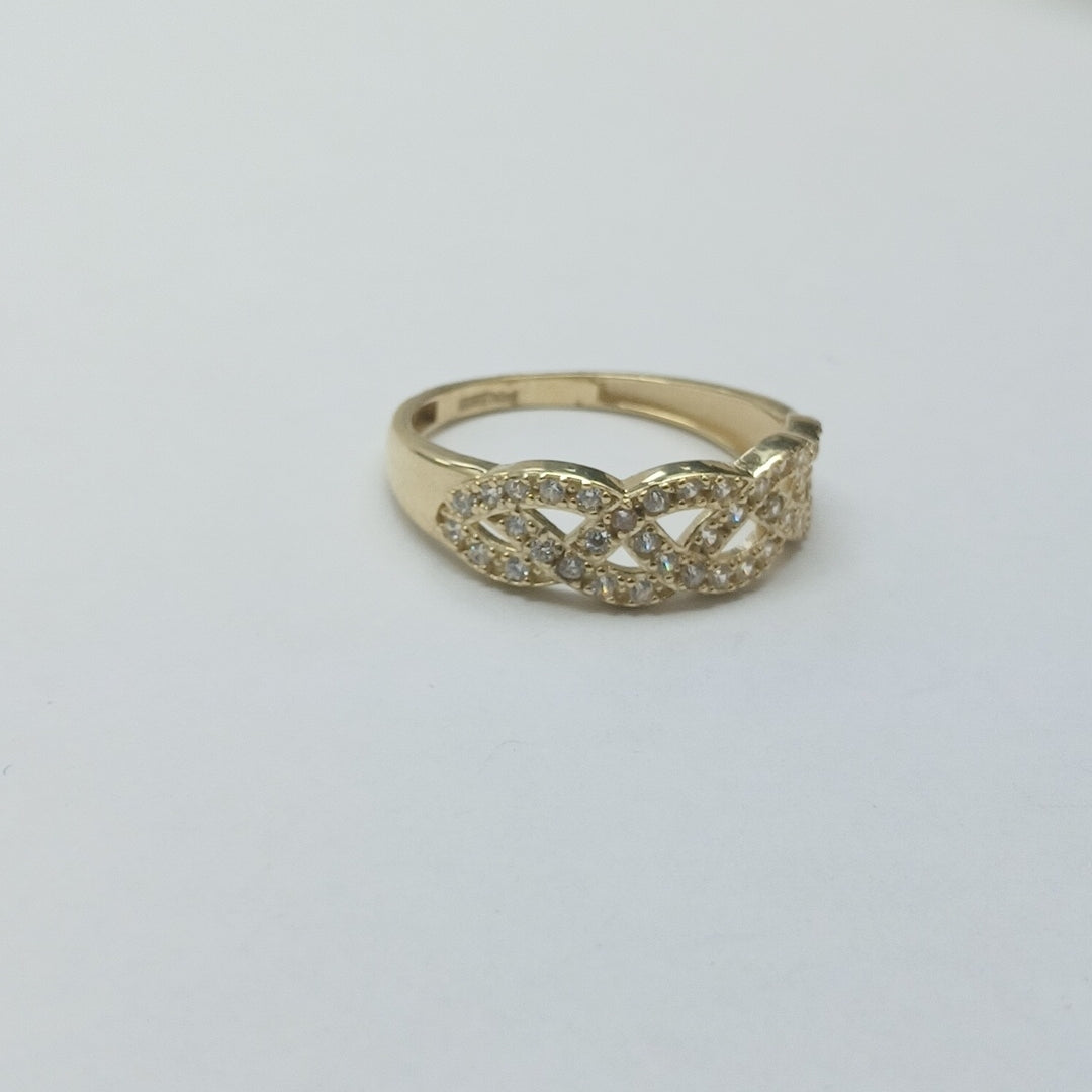 ANILLOS C CIRCONIAS 14K TALLA 9 2.5 GR (NUEVO)