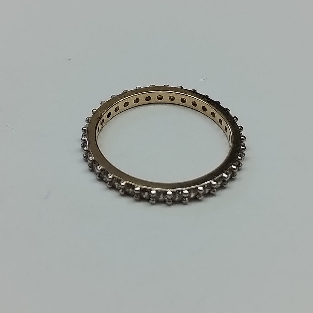 ANILLO ANILLITO CHURUMBELA C CIRCONIAS 14K 6.5 TALLA 1.9 GR (NUEVO)