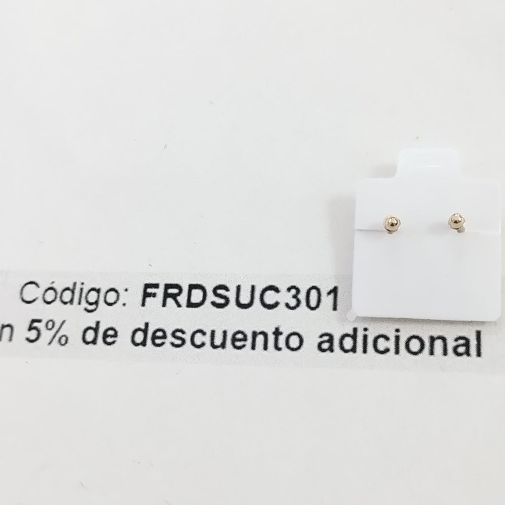 BROQUELES BROQUE FIG CEREZA C ESMALTE 14K 0.2203 GR (NUEVO)