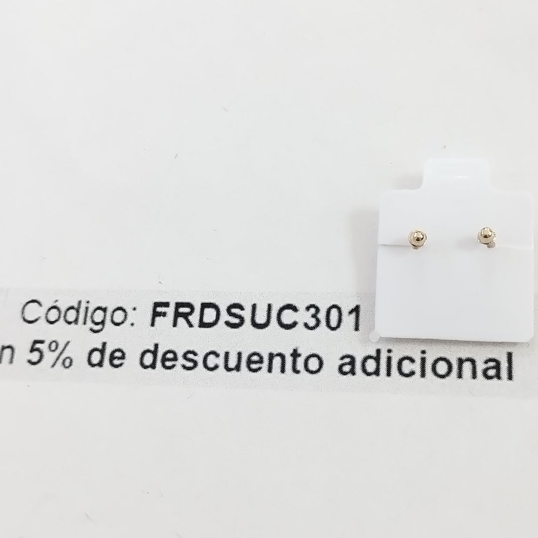 BROQUELES BROQUE FIG CEREZA C ESMALTE 14K 0.2203 GR (NUEVO)