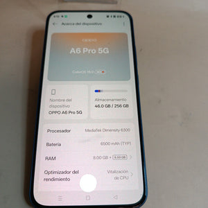 CELULAR OPPO A6 PRO CPH2781 (2025) 256 GB 8 GB RAM (SEMINUEVO)
