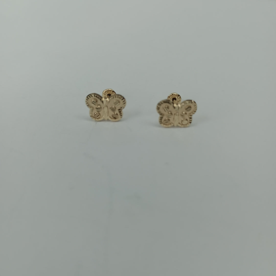 BROQUELES BROQUEL FIG MARIPOSA 14K 0.2668 GR (NUEVO)