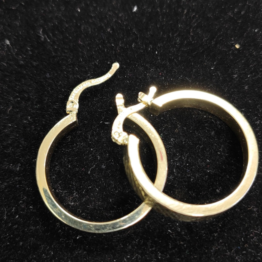 ARETES TEJIDO ARRACADAS FACETADAS 14K 2.9 GR (NUEVO)