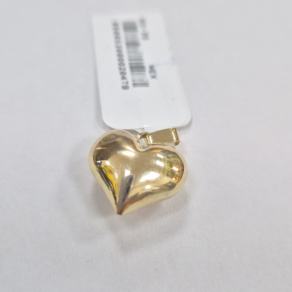 DIJE TEJIDO CORAZON LISO 14K 1.2 GR (NUEVO)