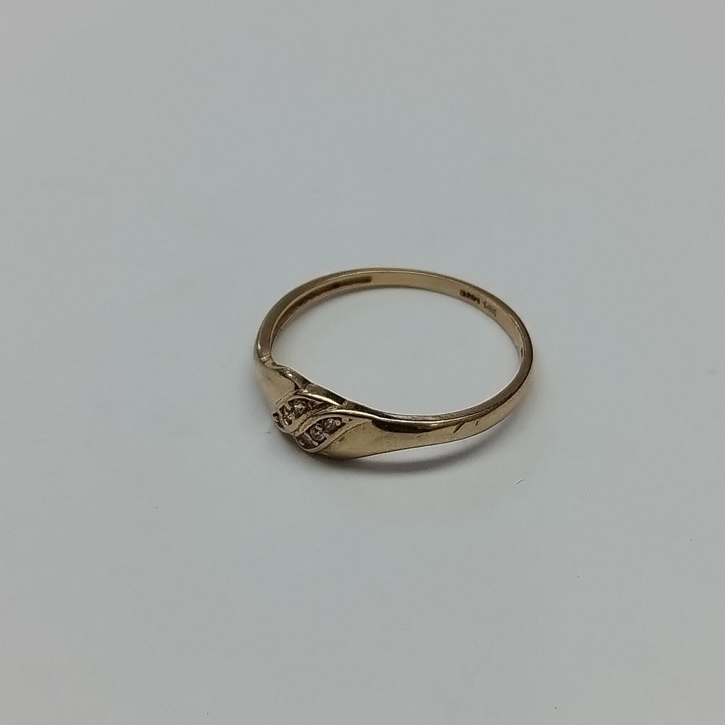 ANILLO ANILLITO C CIRCONIAS 14K 8.5 TALLA 1.2 GR (NUEVO)