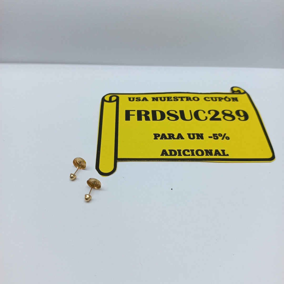 BROQUELES BROQUEL FIG BOTON C CIRCONIA 14K 0.2916 GR (NUEVO)