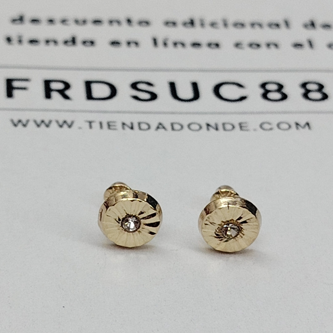 BROQUELES BROQUEL FIG BOTON C CIRCONIA 14K 0.2916 GR (NUEVO)