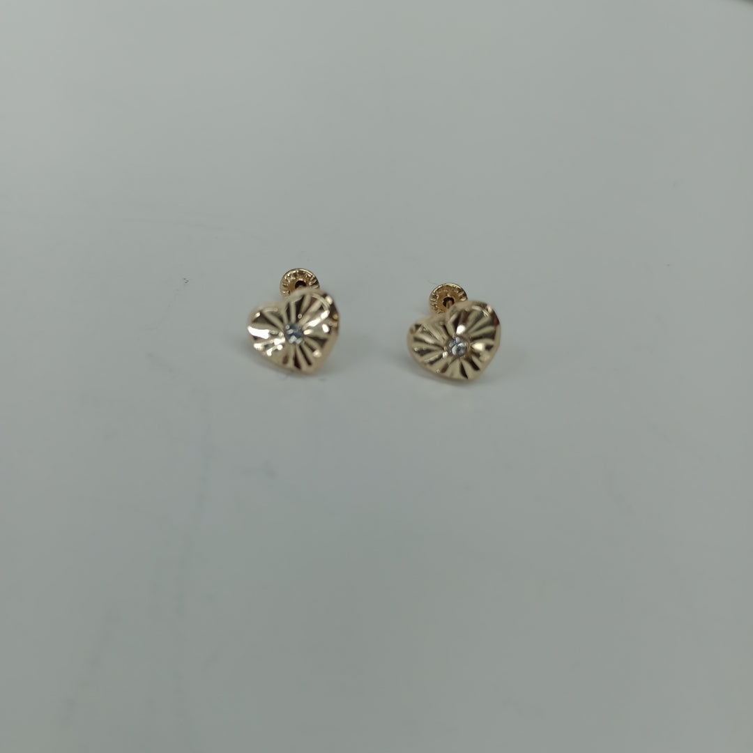 BROQUELES BROQUEL FIG CORAZON C CIRCONIA 14K 0.2603 GR (NUEVO)