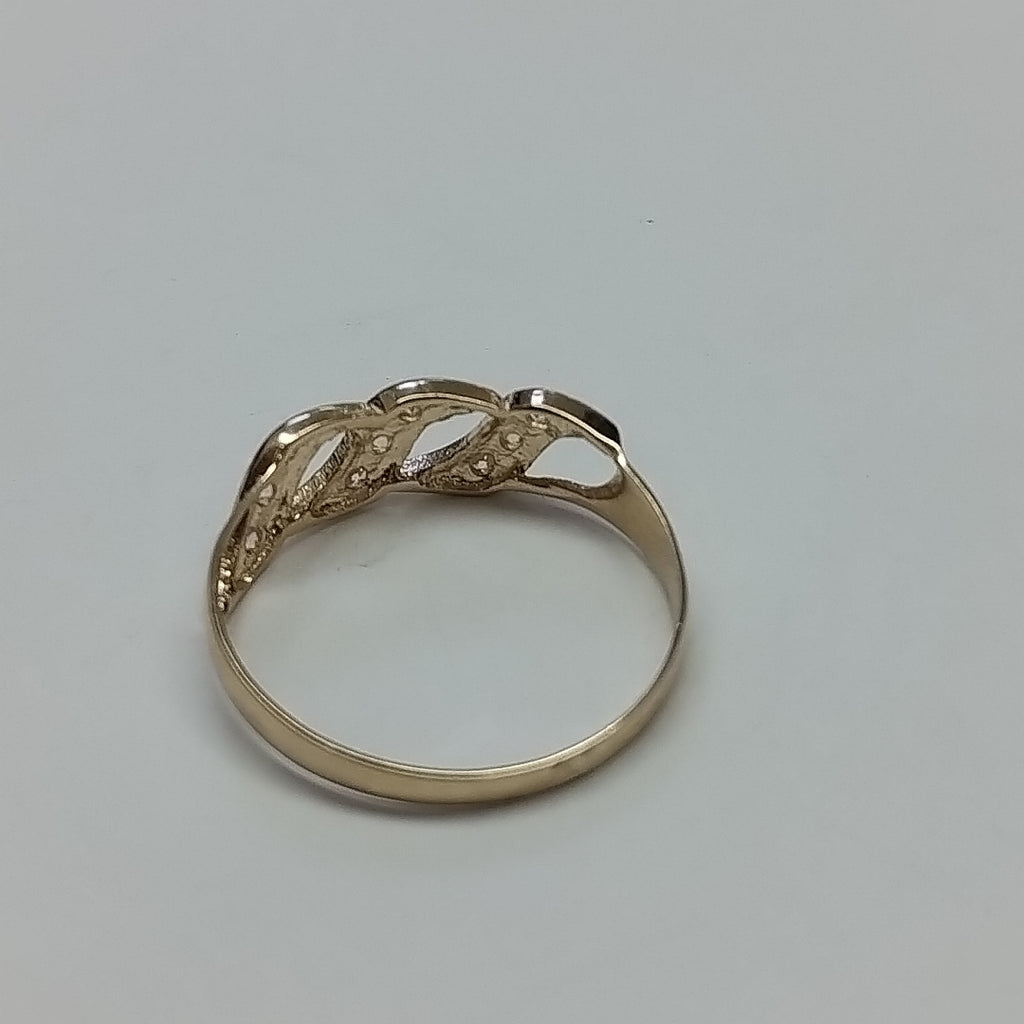 ANILLOS C CIRCONIAS 14K TALLA 7 1.3 GR (NUEVO)