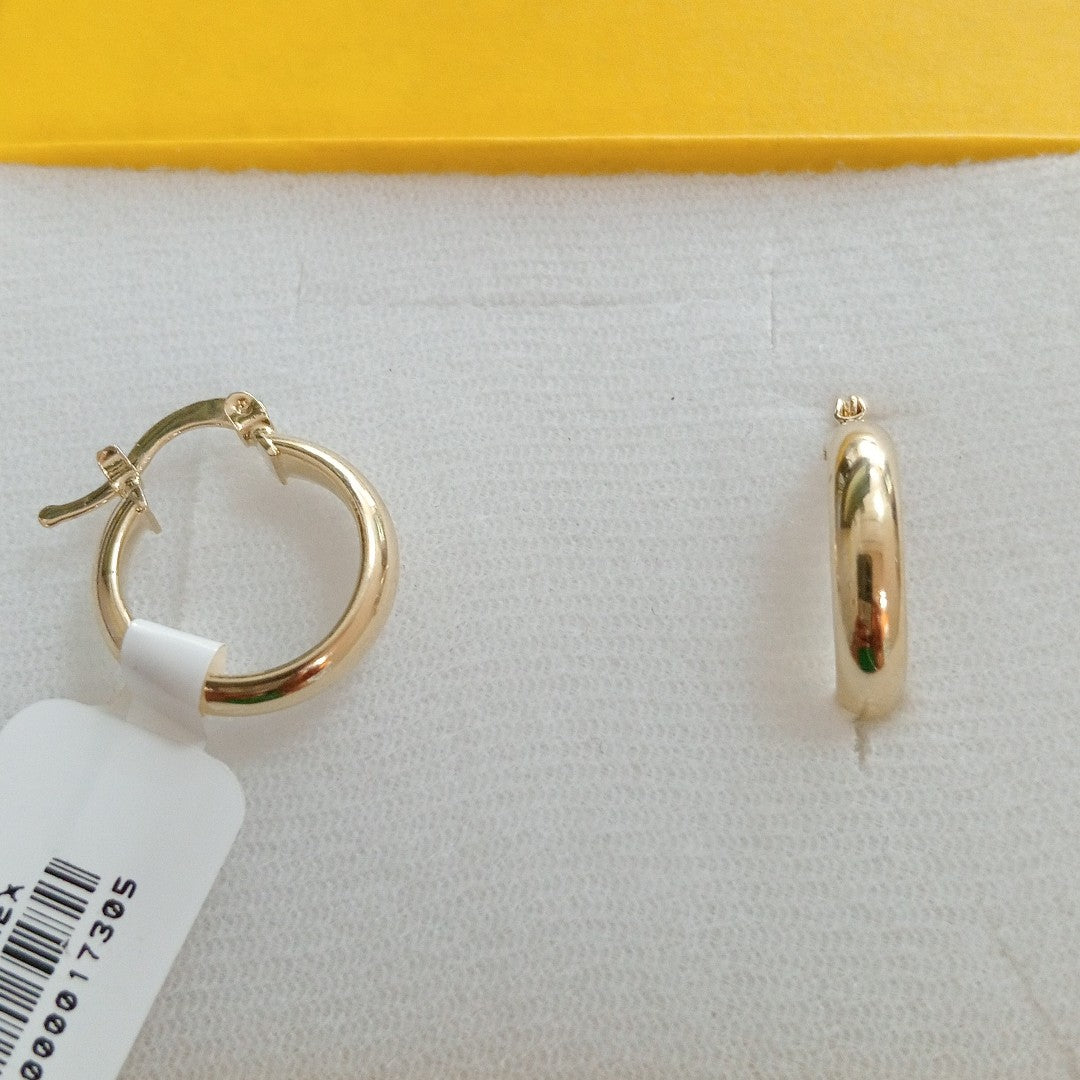 ARETES ARRACADA LISA 14K 1.8 GR (NUEVO)
