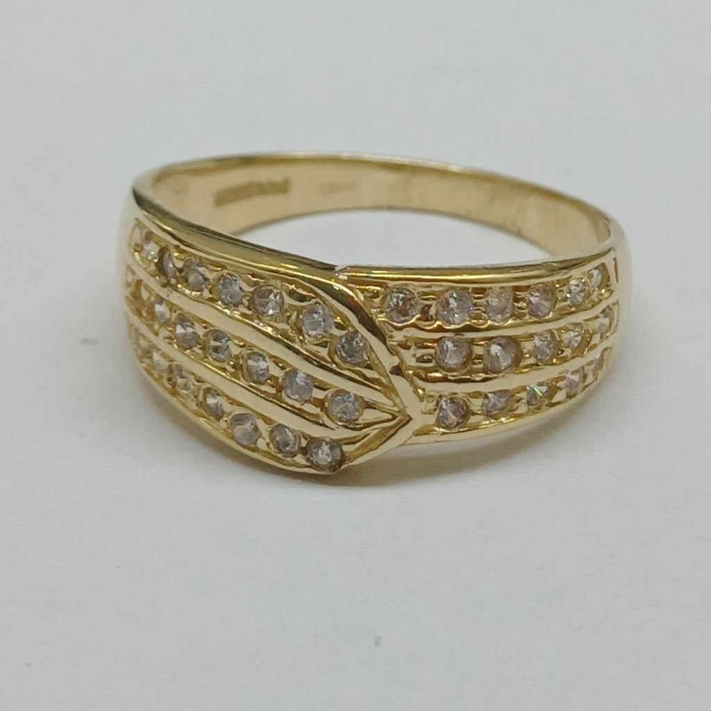 ANILLOS C CIRCONIAS 14K TALLA 7 2.8 GR (NUEVO)