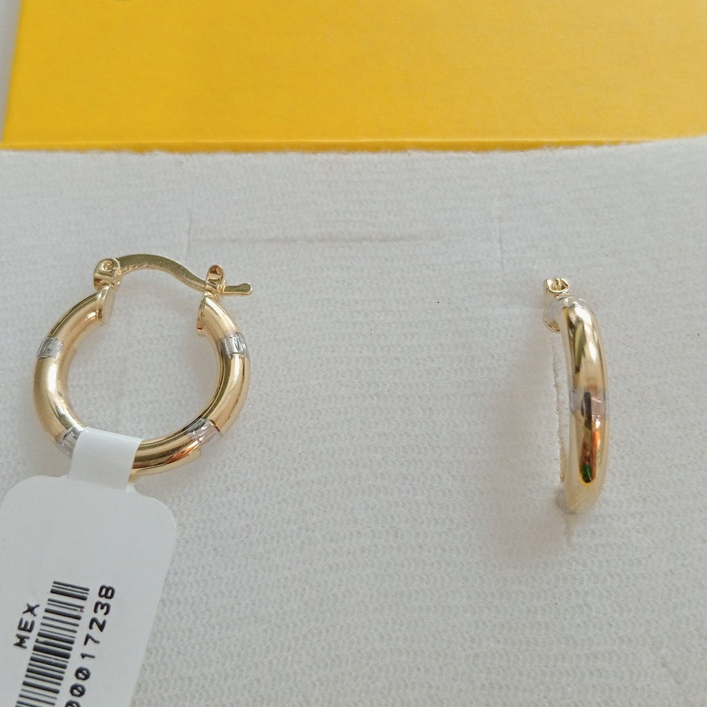ARETES ARRACADAS COMBINADAS 14K 1.6 GR (NUEVO)