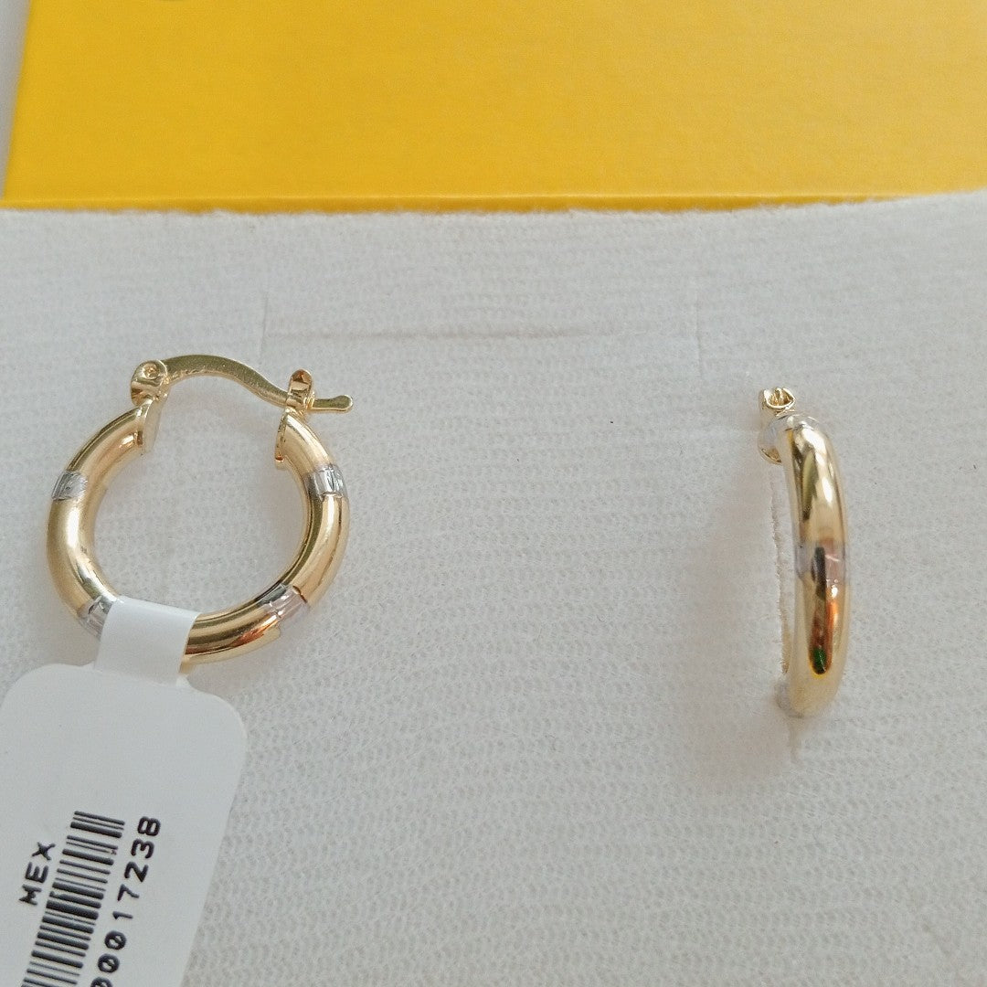 ARETES ARRACADAS COMBINADAS 14K 1.6 GR (NUEVO)