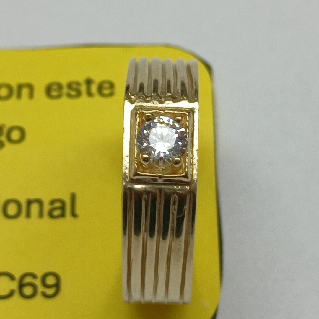 ANILLOS CON CIRCONIA 14K TALLA 9 4.3 GR (NUEVO)