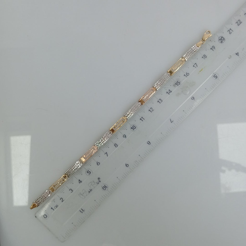PULSERA ORO COMBINADO 14 K 4.2 GRMS (SEMINUEVO)