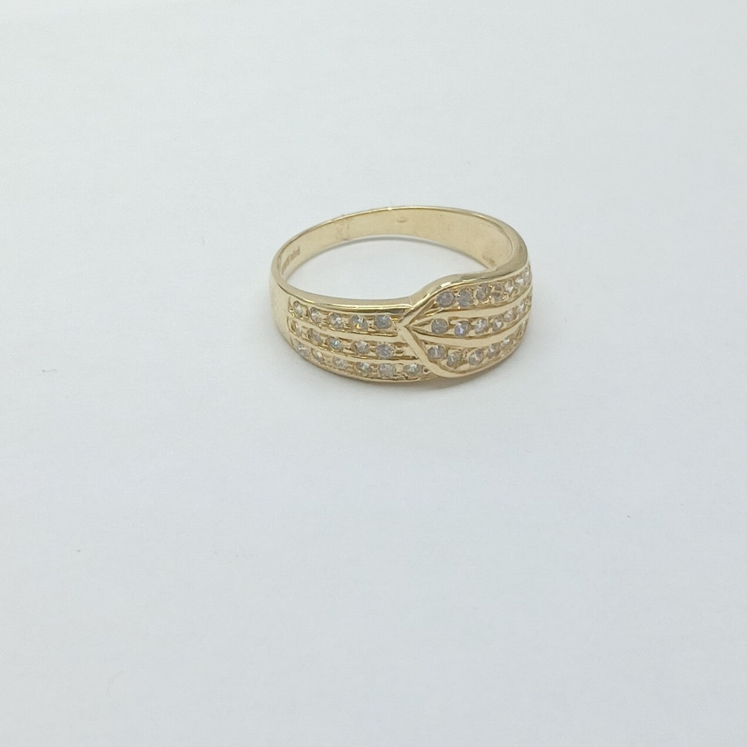 ANILLOS C CIRCONIAS 14K TALLA 7 2.8 GR (NUEVO)