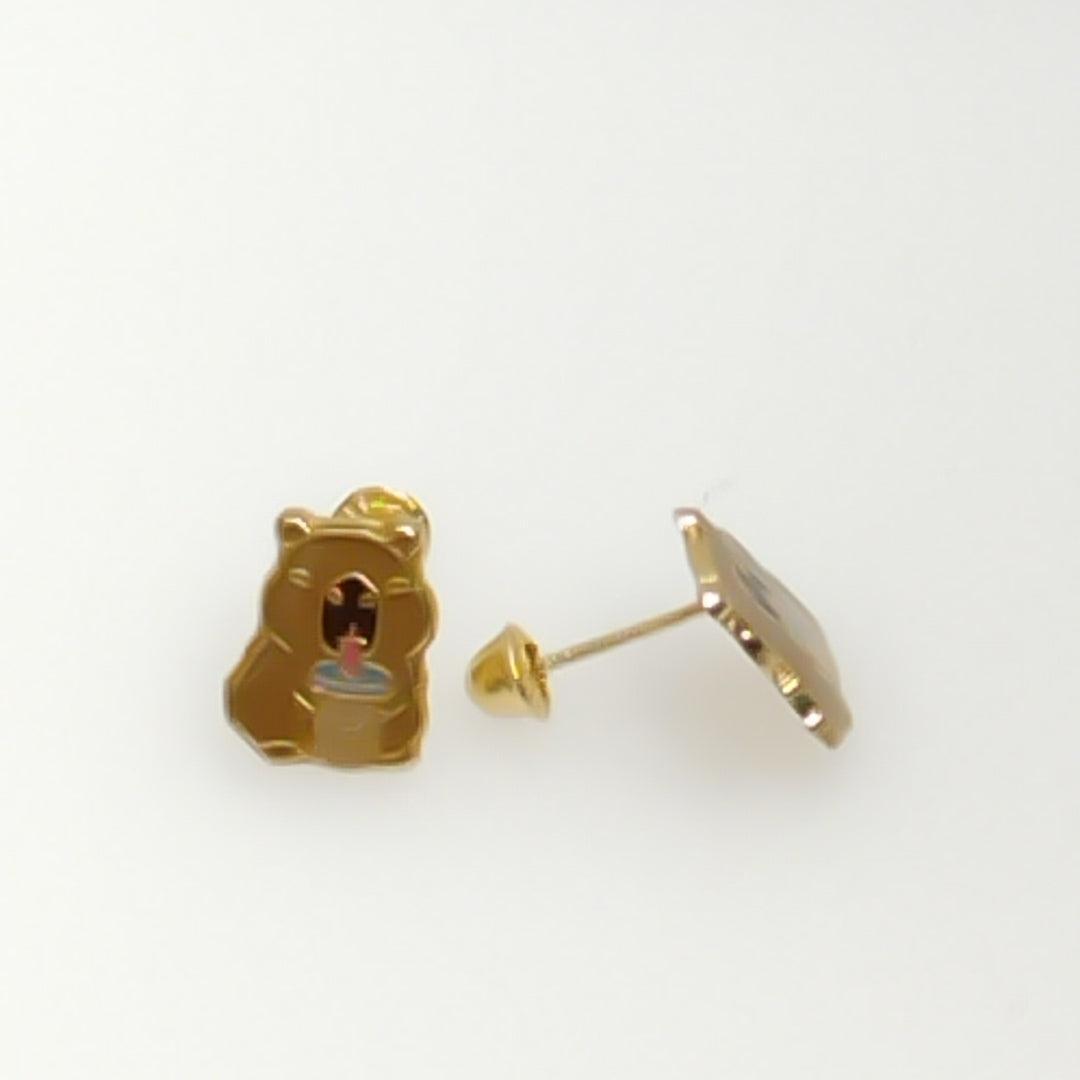 BROQUELES BROQUEL FIG CAPIBARA 14K 0.2657 GR (NUEVO)