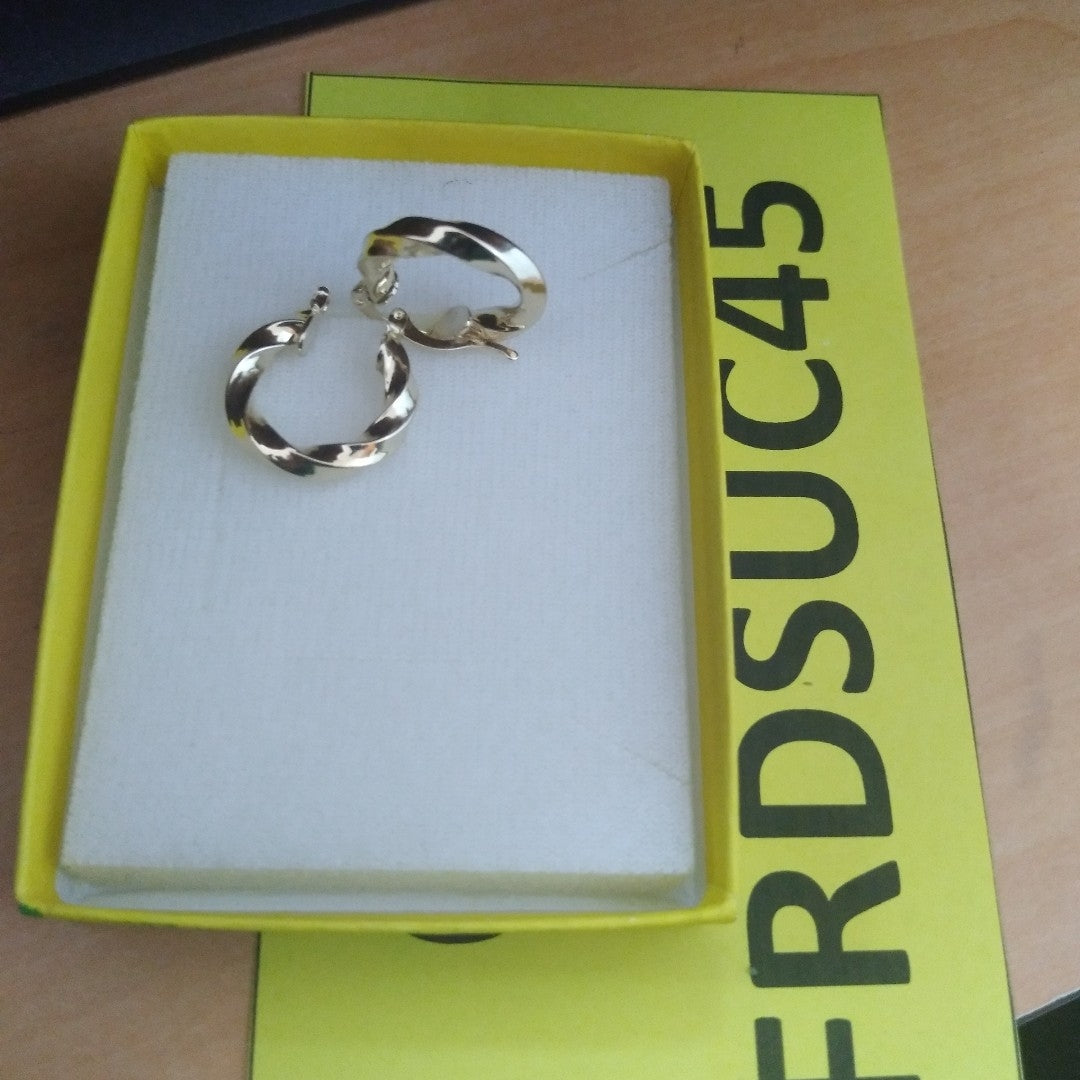 ARETES ARRACADA TORZAL 14K 1.9 GR (NUEVO)