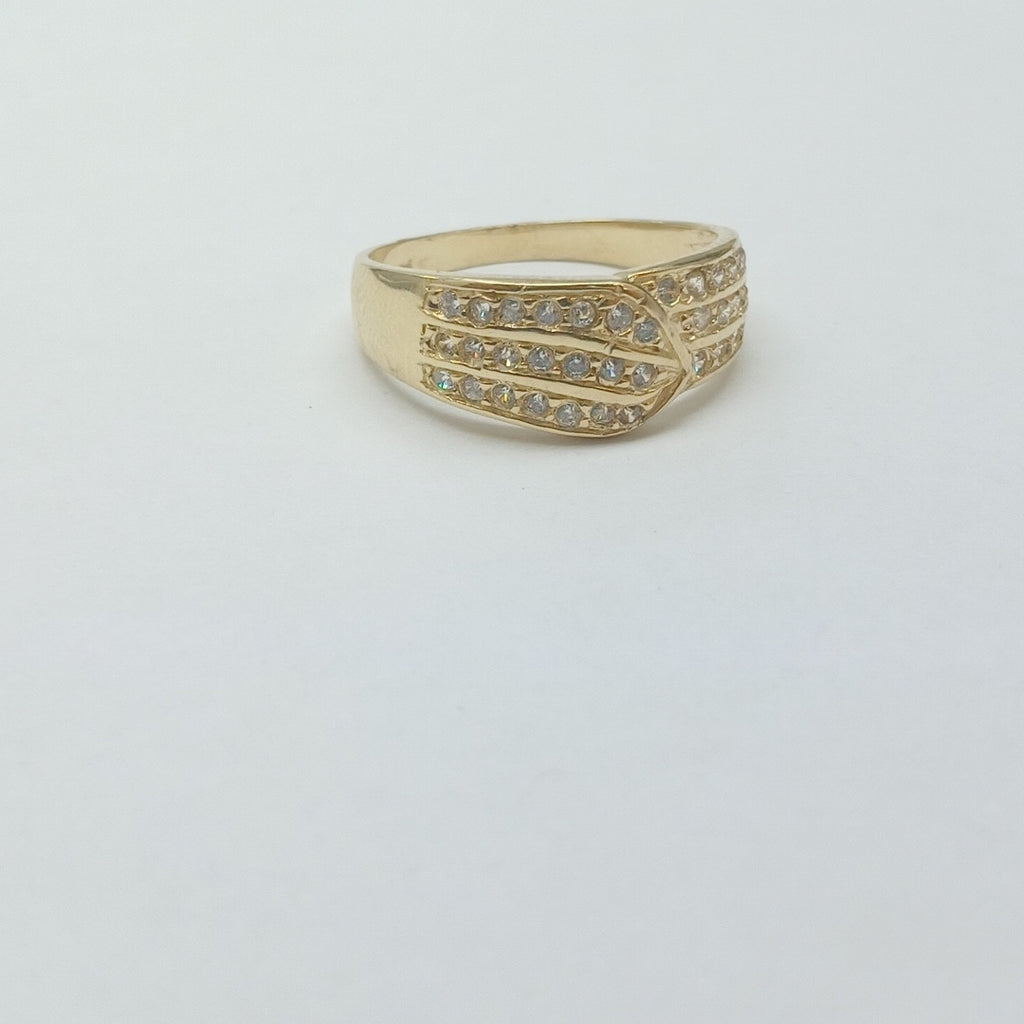 ANILLOS C CIRCONIAS 14K TALLA 7 2.9 GR (NUEVO)