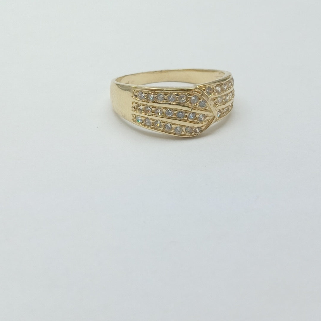 ANILLOS C CIRCONIAS 14K TALLA 7 2.9 GR (NUEVO)