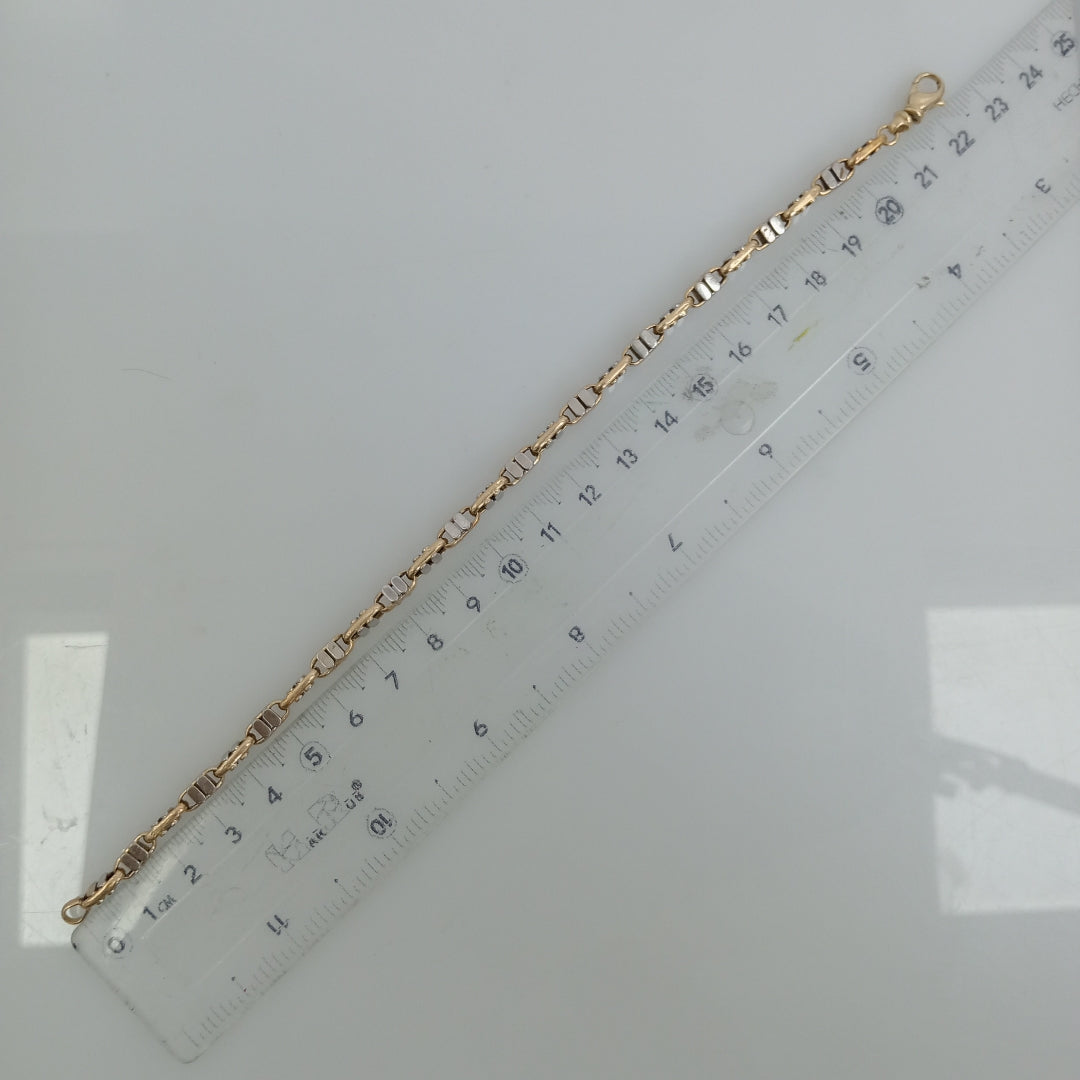PULSERA ORO, ORO BLANCO 14 K 9.2 GRMS (SEMINUEVO)