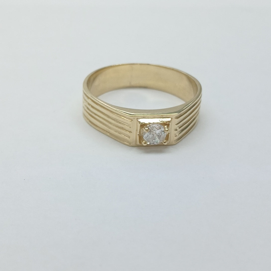 ANILLOS CON CIRCONIA 14K TALLA 10 3.9 GR (NUEVO)