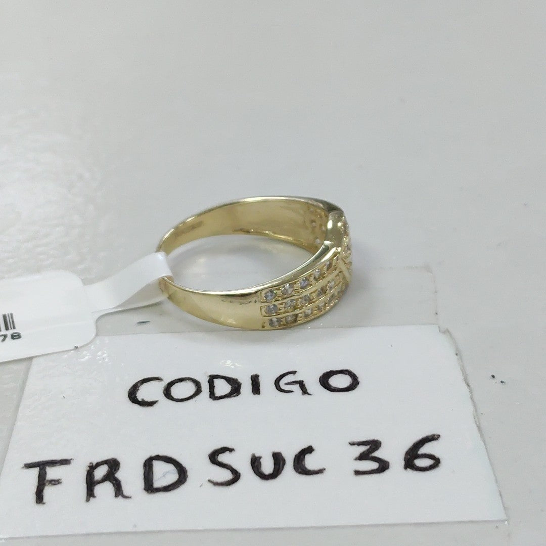 ANILLOS C CIRCONIAS 14K TALLA 7 2.8 GR (NUEVO)