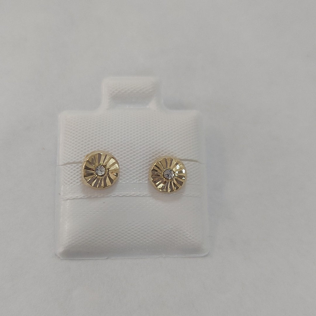 BROQUELES BROQUEL FIG BOTON C CIRCONIA 14K 0.2916 GR (NUEVO)