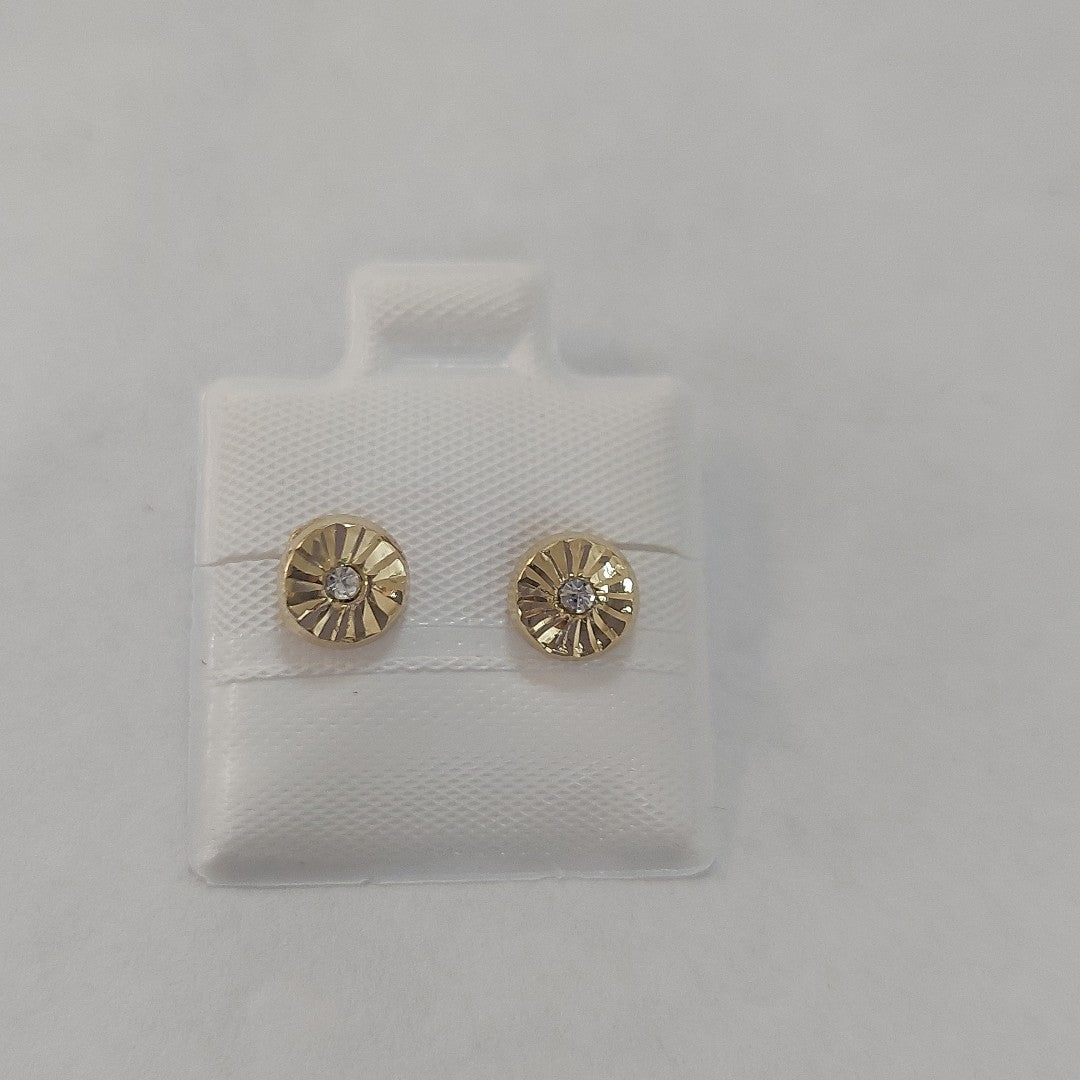 BROQUELES BROQUEL FIG BOTON C CIRCONIA 14K 0.2916 GR (NUEVO)