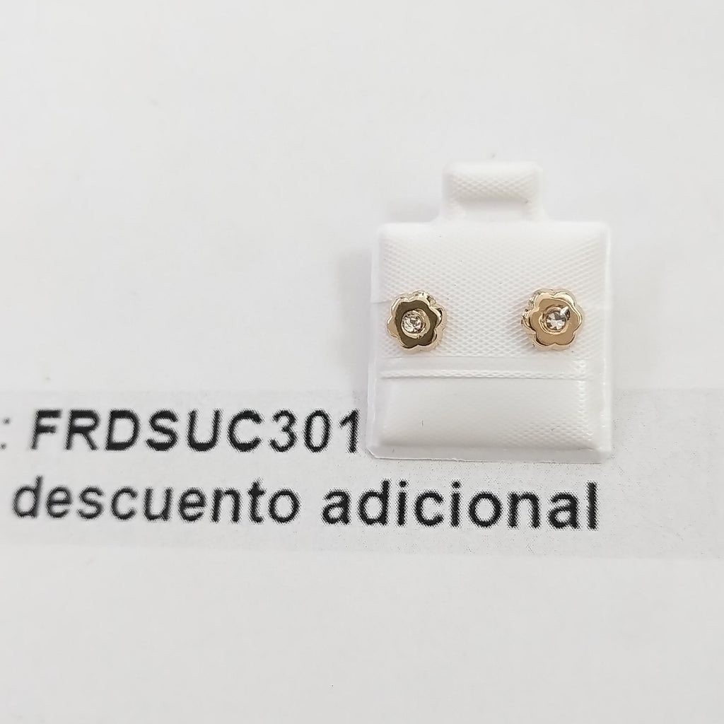 BROQUELES BROQUEL FIG FLOR C CIRCONIA 14K 0.2581 GR (NUEVO)