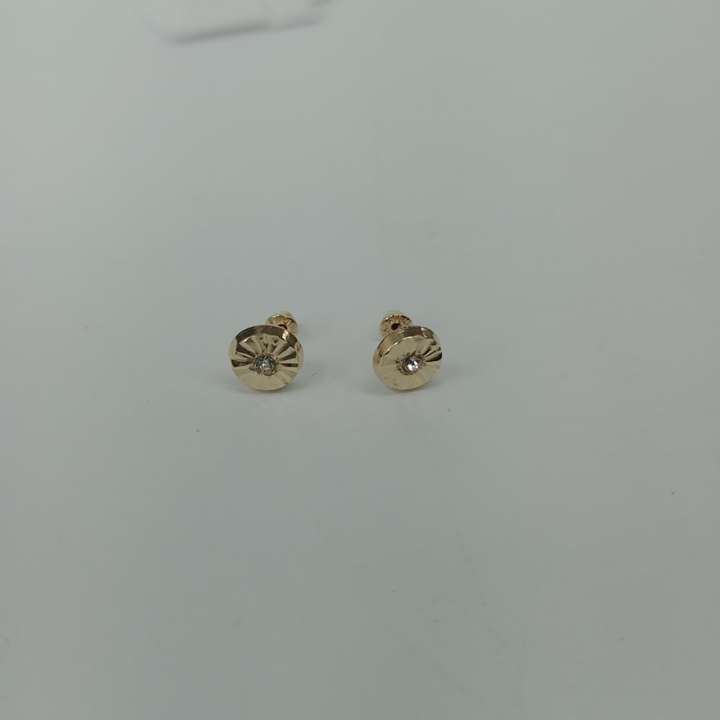 BROQUELES BROQUEL FIG BOTON C CIRCONIA 14K 0.2916 GR (NUEVO)