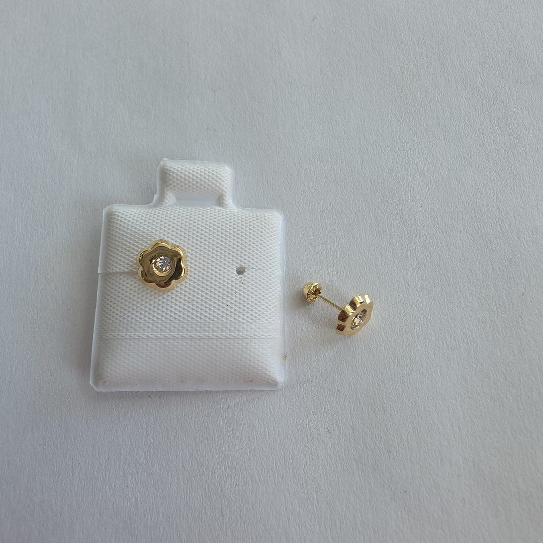BROQUELES BROQUEL FIG FLOR C CIRCONIA 14K 0.2581 GR (NUEVO)