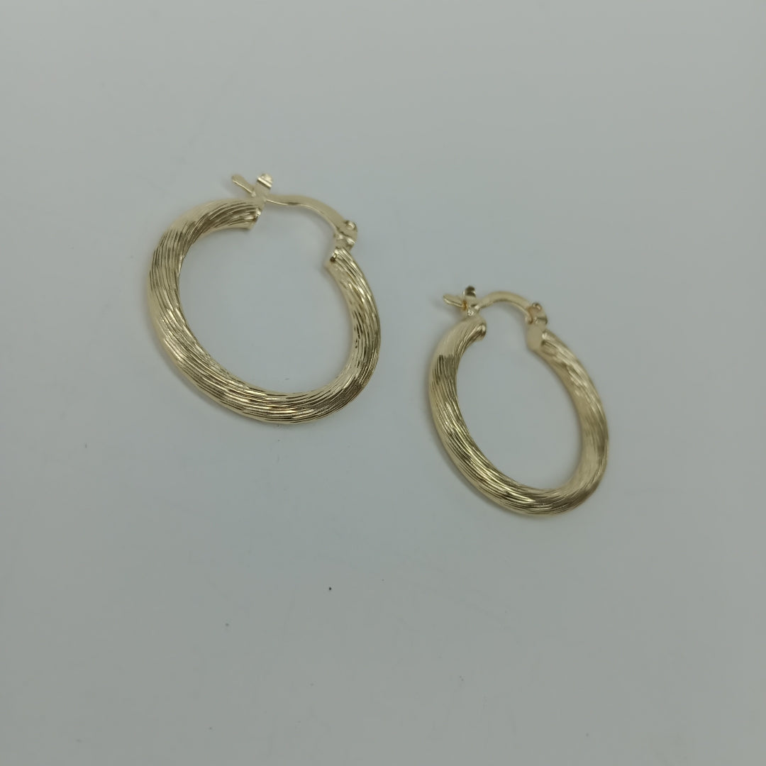 ARETES TEJIDO ARRACADAS ASTRIADAS 14K 2.7 GR (NUEVO)