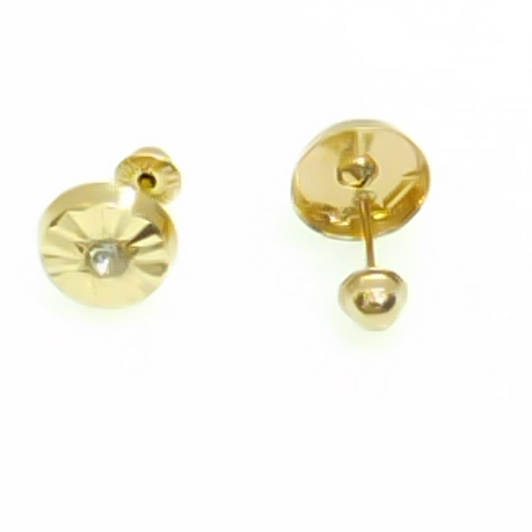 BROQUELES BROQUEL FIG BOTON C CIRCONIA 14K 0.2916 GR (NUEVO)