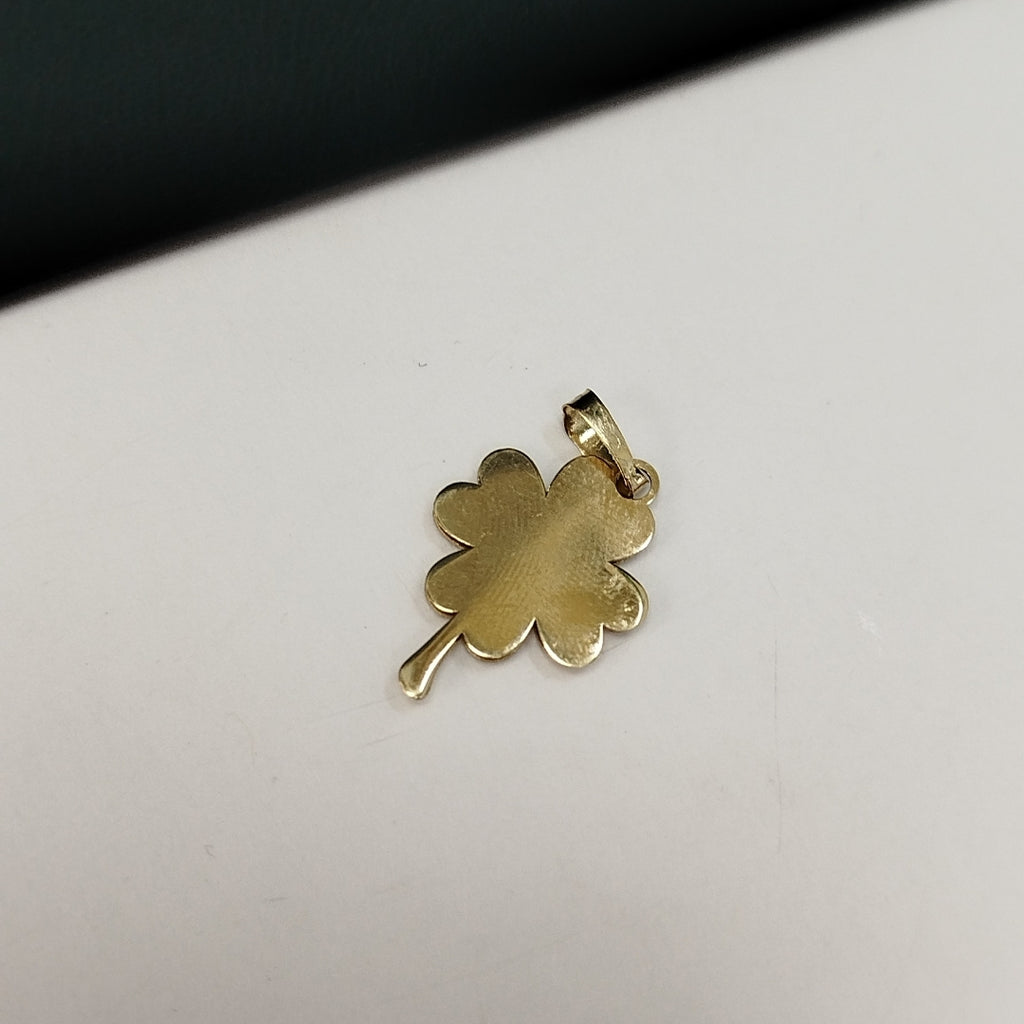 DIJE FIG TREBOL C CIRCONIA 14K 0.8 GR (NUEVO)
