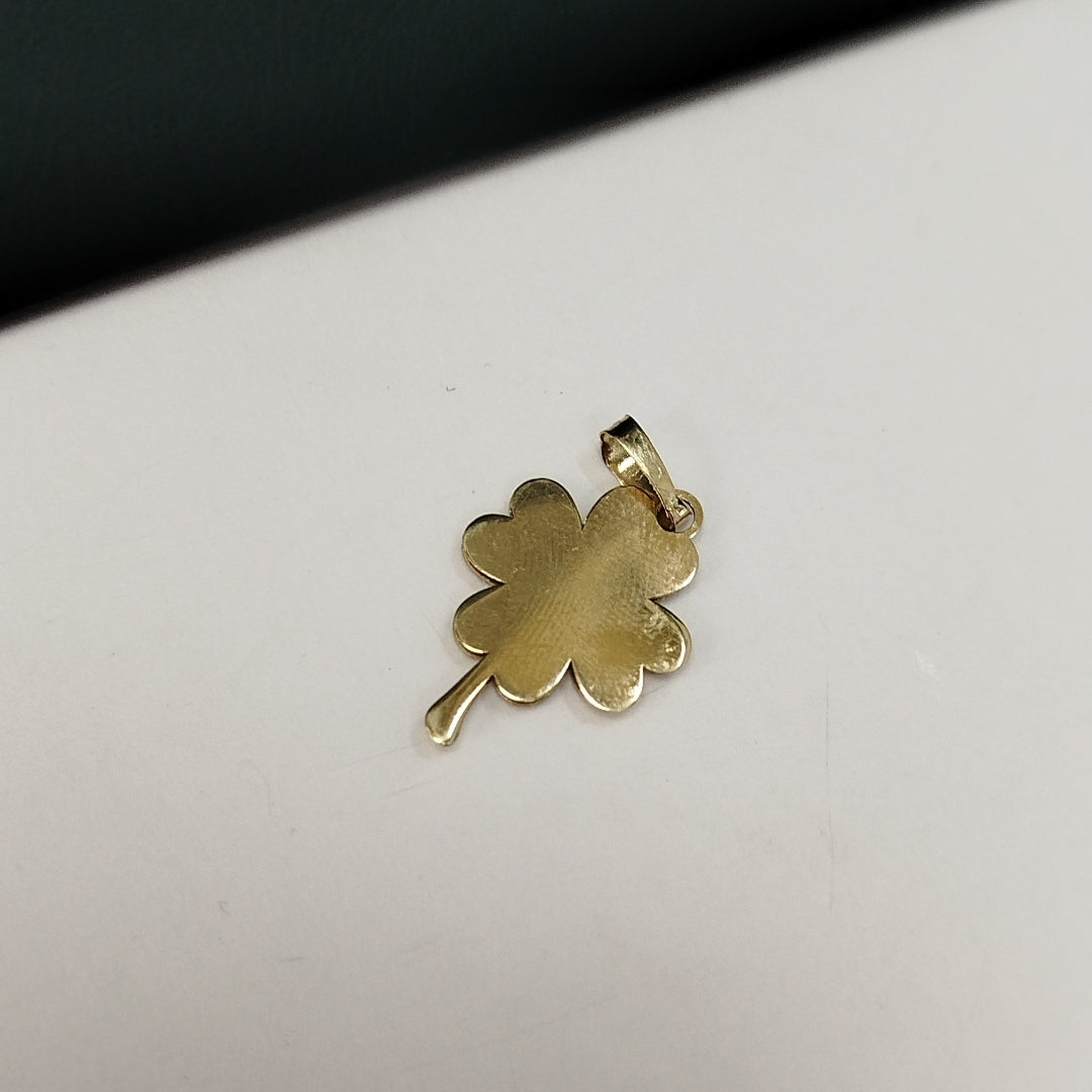 DIJE FIG TREBOL C CIRCONIA 14K 0.8 GR (NUEVO)