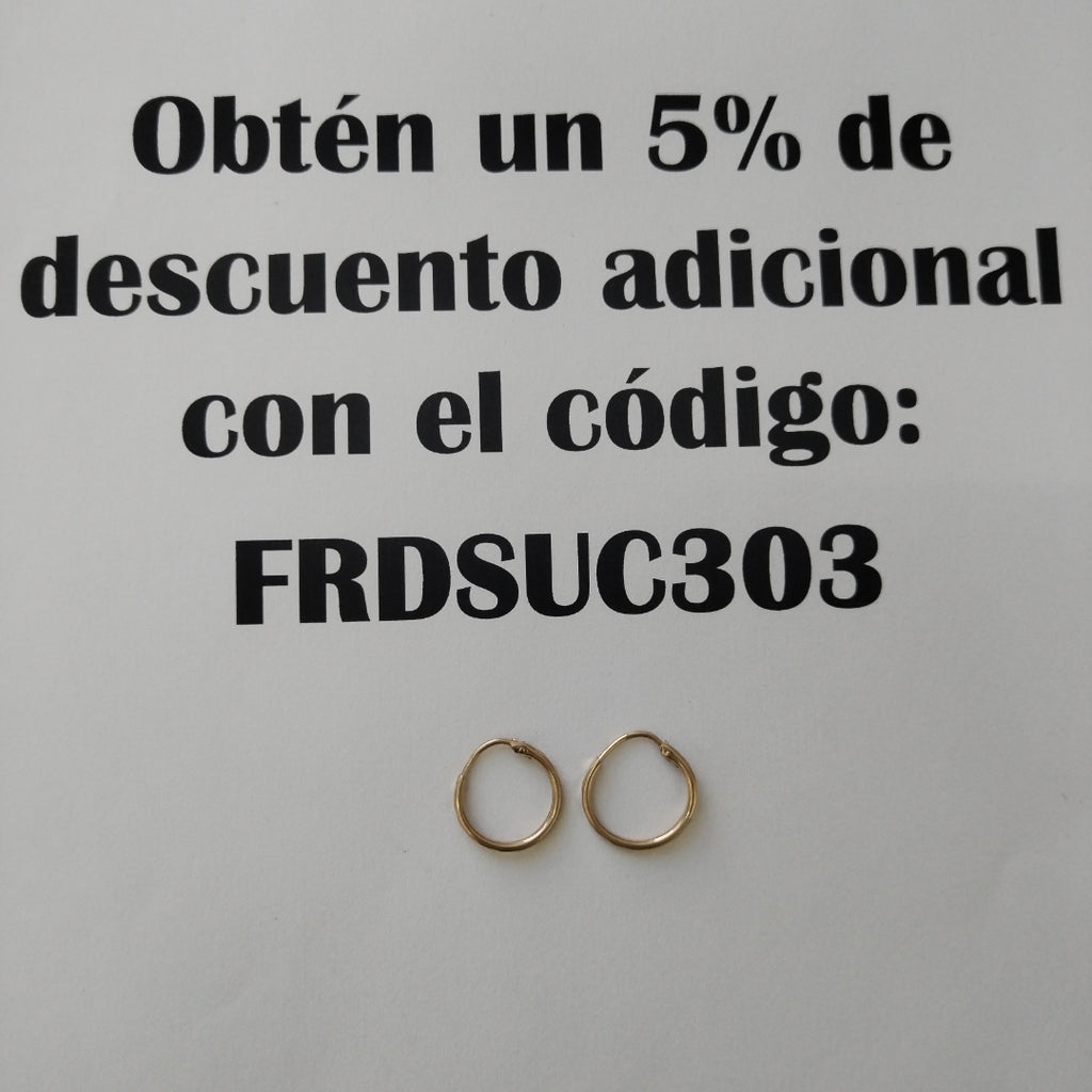 ARRACADAS PAR ORO 10 K 0.7 GRMS (SEMINUEVO)