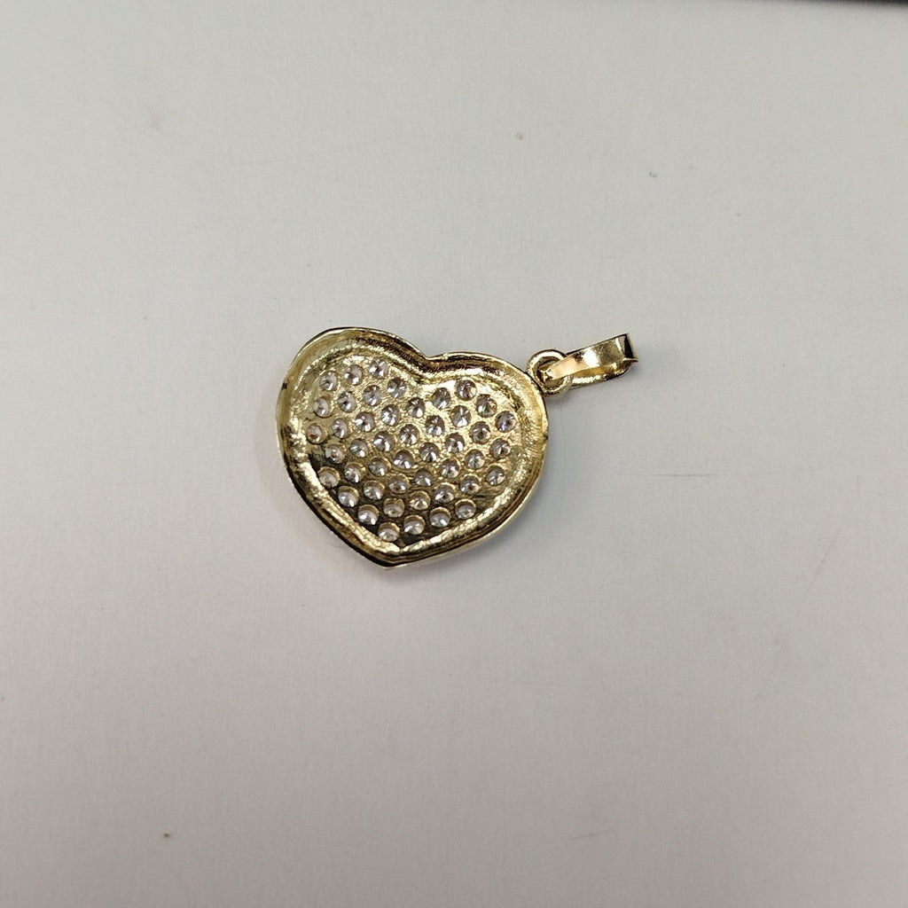 DIJE CORAZON CON CIRCONIAS 14K 1.8 GR (NUEVO)