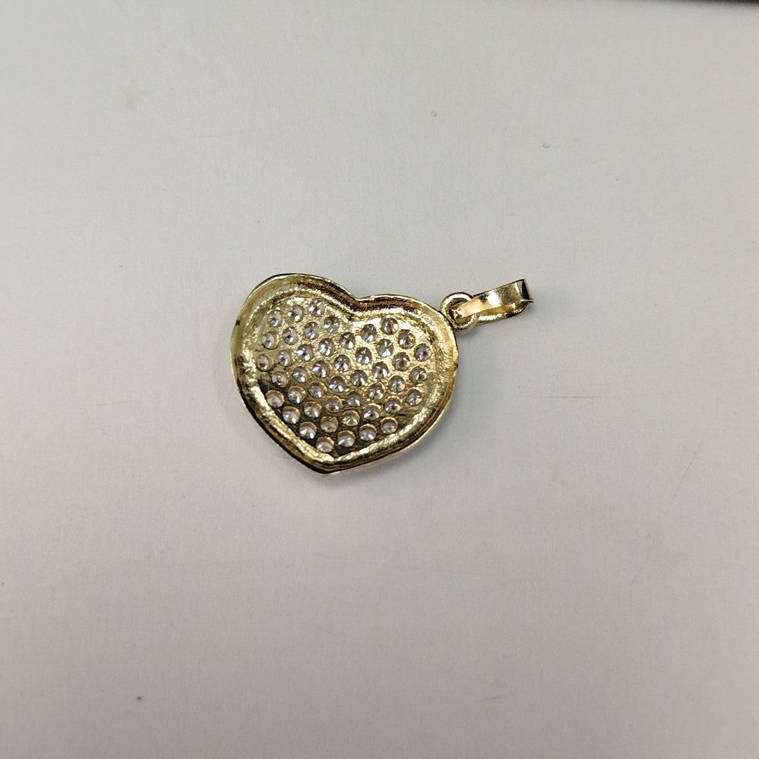 DIJE CORAZON CON CIRCONIAS 14K 1.8 GR (NUEVO)