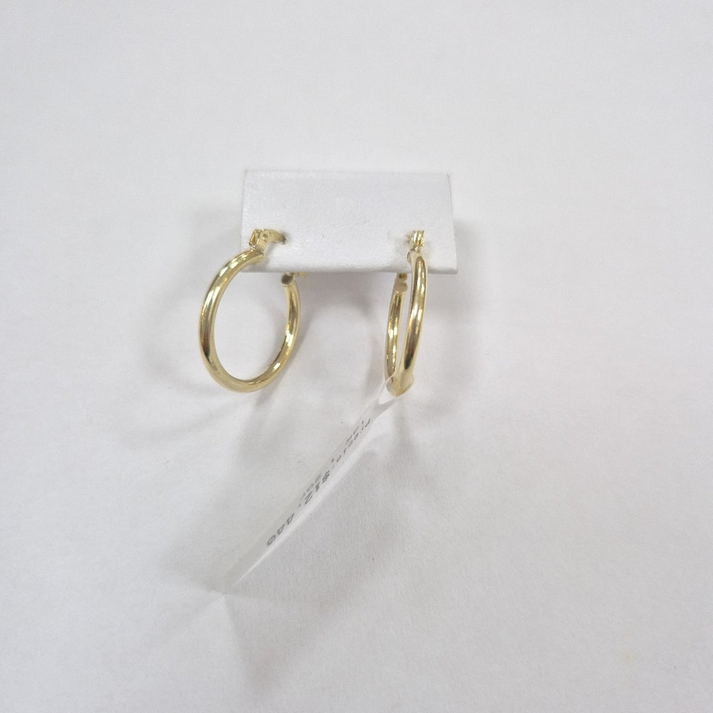 ARETES TEJIDO ARRACADAS LISAS 14K 1.2 GR (NUEVO)