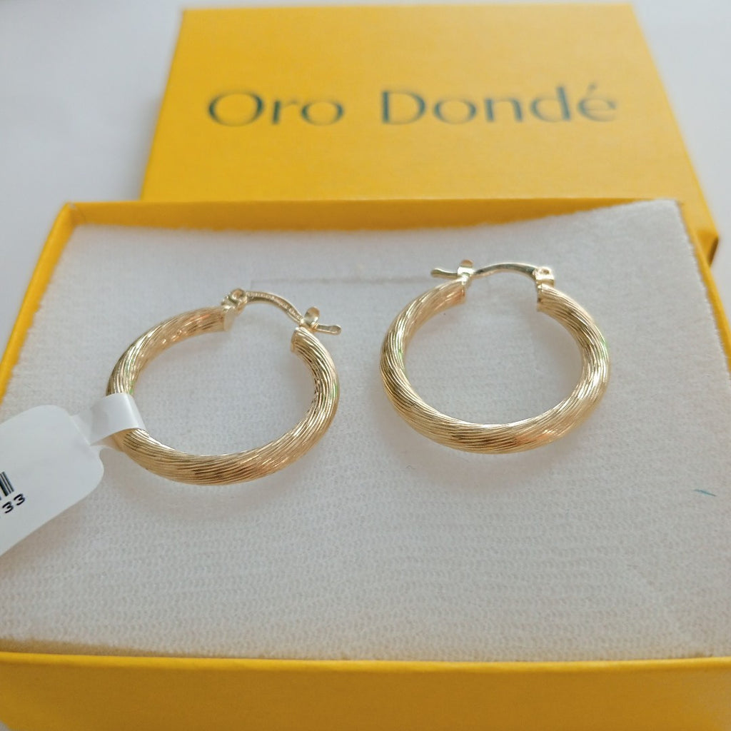 ARETES TEJIDO ARRACADAS ASTRIADAS 14K 2.8 GR (NUEVO)