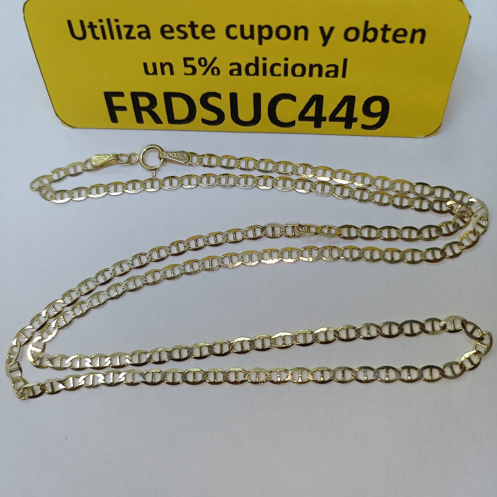 CADENAS TEJIDO GUCHI ORO 10K 55 CM 4.1 GR (NUEVO)