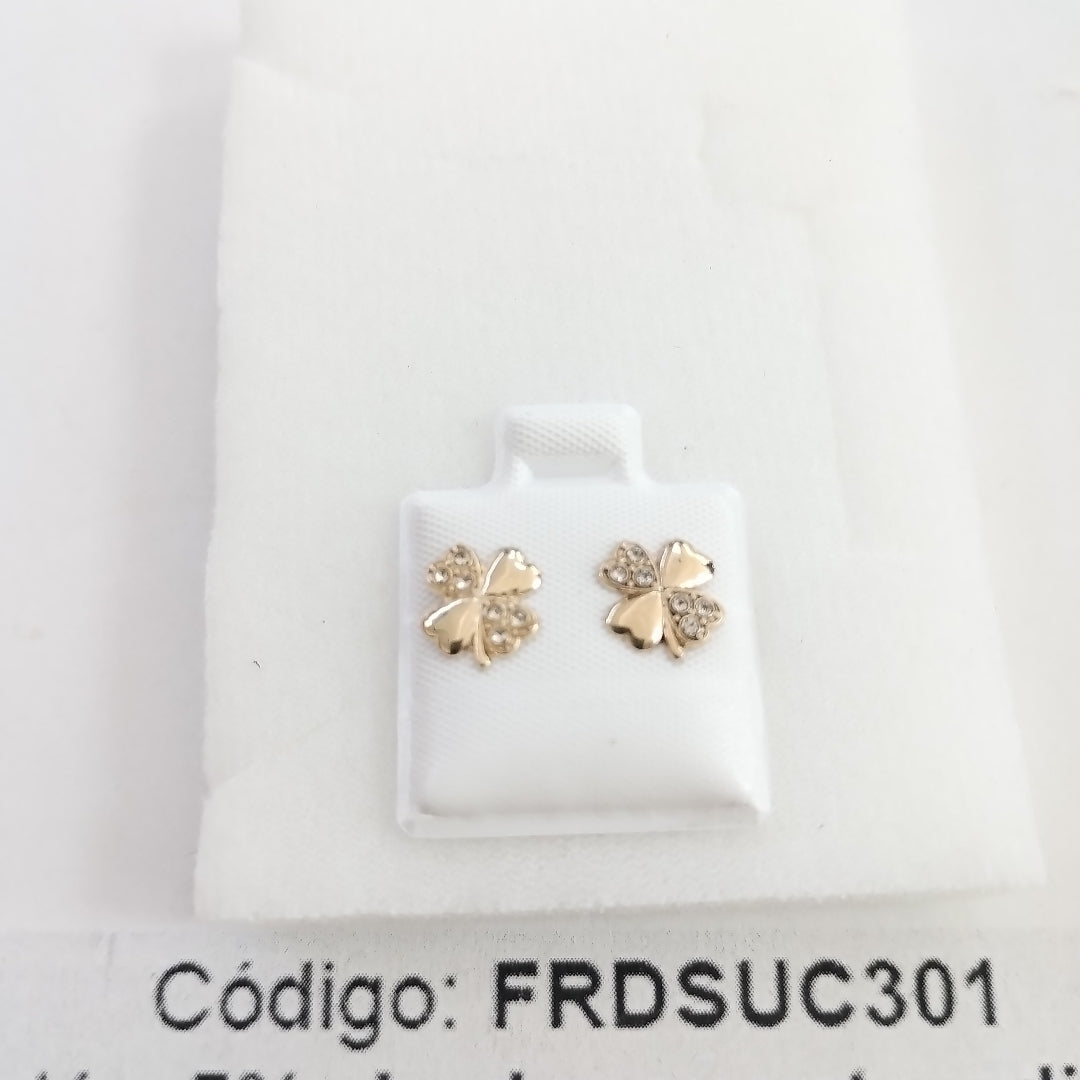 BROQUELES BROQUEL FIG TREBOL 14K 0.2851 GR (NUEVO)