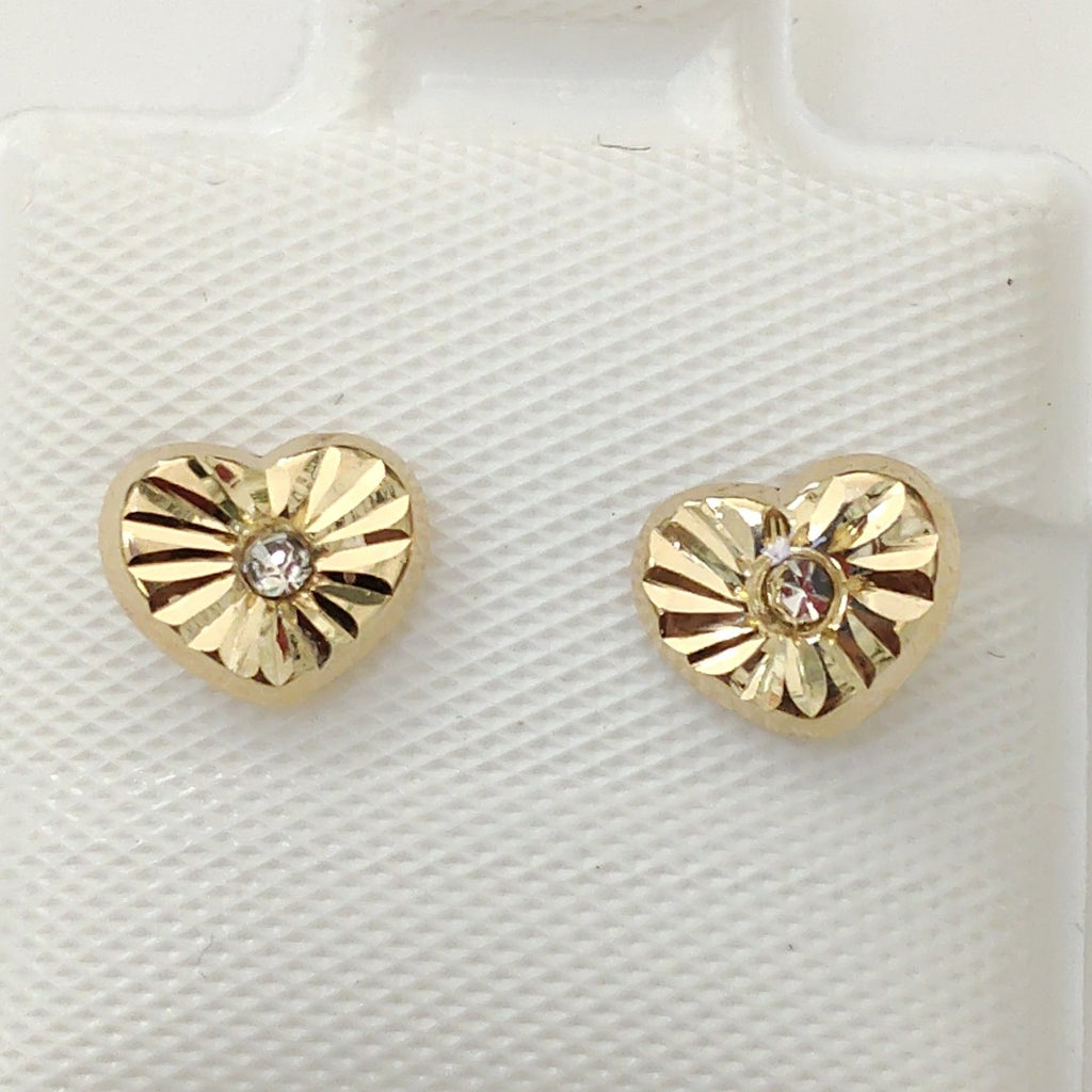 BROQUELES BROQUEL FIG CORAZON C CIRCONIA 14K 0.2603 GR (NUEVO)