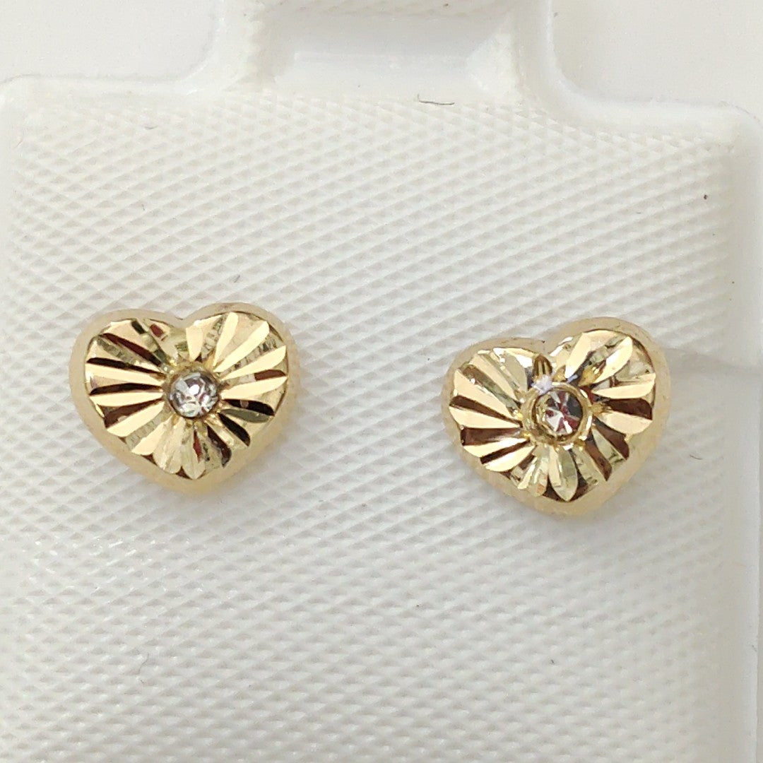 BROQUELES BROQUEL FIG CORAZON C CIRCONIA 14K 0.2603 GR (NUEVO)
