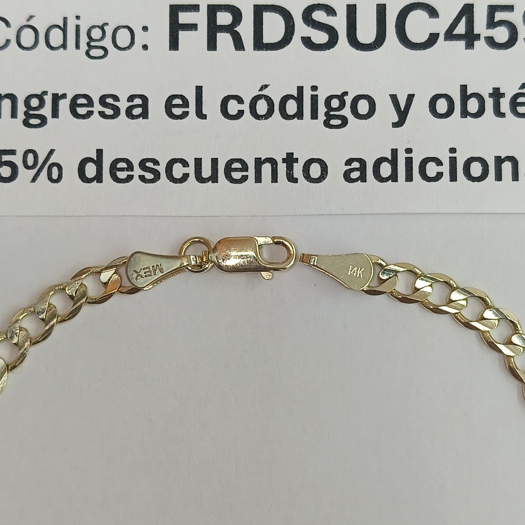 PULSERA BARBADA 14K 21 CM 4.9 GR (NUEVO)